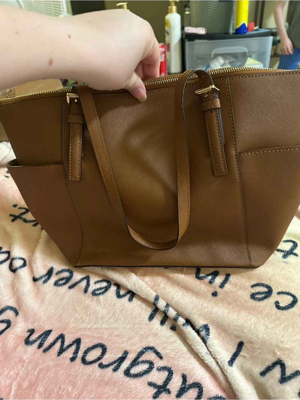Michael Kors Brown Saffiano Leather Tote Bag